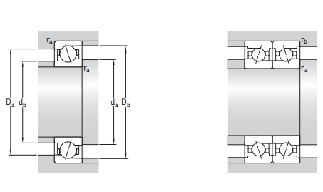 角接觸球軸承，品牌：SKF，尺寸圖3