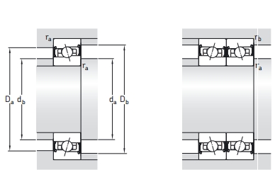 角接觸球軸承，品牌：SKF，尺寸圖3