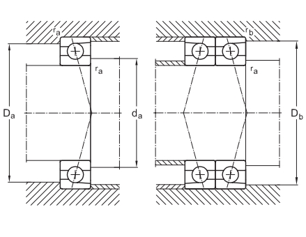 角接觸球軸承，品牌：IBC，尺寸圖5